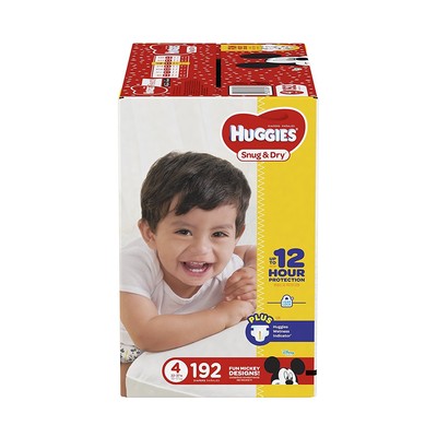 ***New*** Huggies Snug & Dry Diapers Size 4, 192 Count ***Free Shipping***