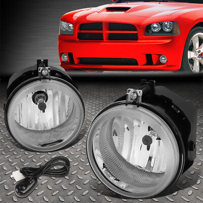 ДЛЯ 05-10 DODGE CHALLENGER CHARGER ПРОЗРАЧНЫЕ ЛИНЗЫ ПРОТИВОТУМАННЫХ ФАР ДАЛЬНЕГО СВЕТА + ПЕРЕКЛЮЧАТЕЛЬ