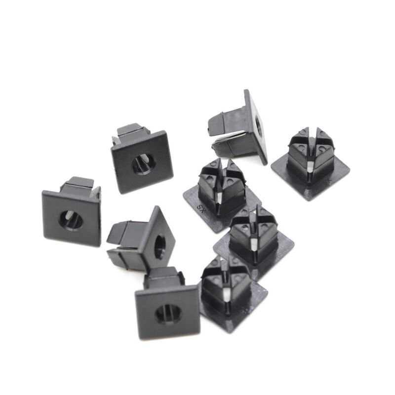 10pcs 10mm Square Hole License Plate Nuts Grommet Clip Repair Clamp For Chrysler