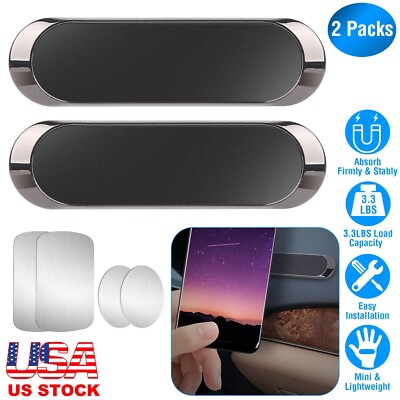 2Pcs Car Magnetic Mounts Dashboard Magnet Phone Holder Stand Fit for iPhone iPad