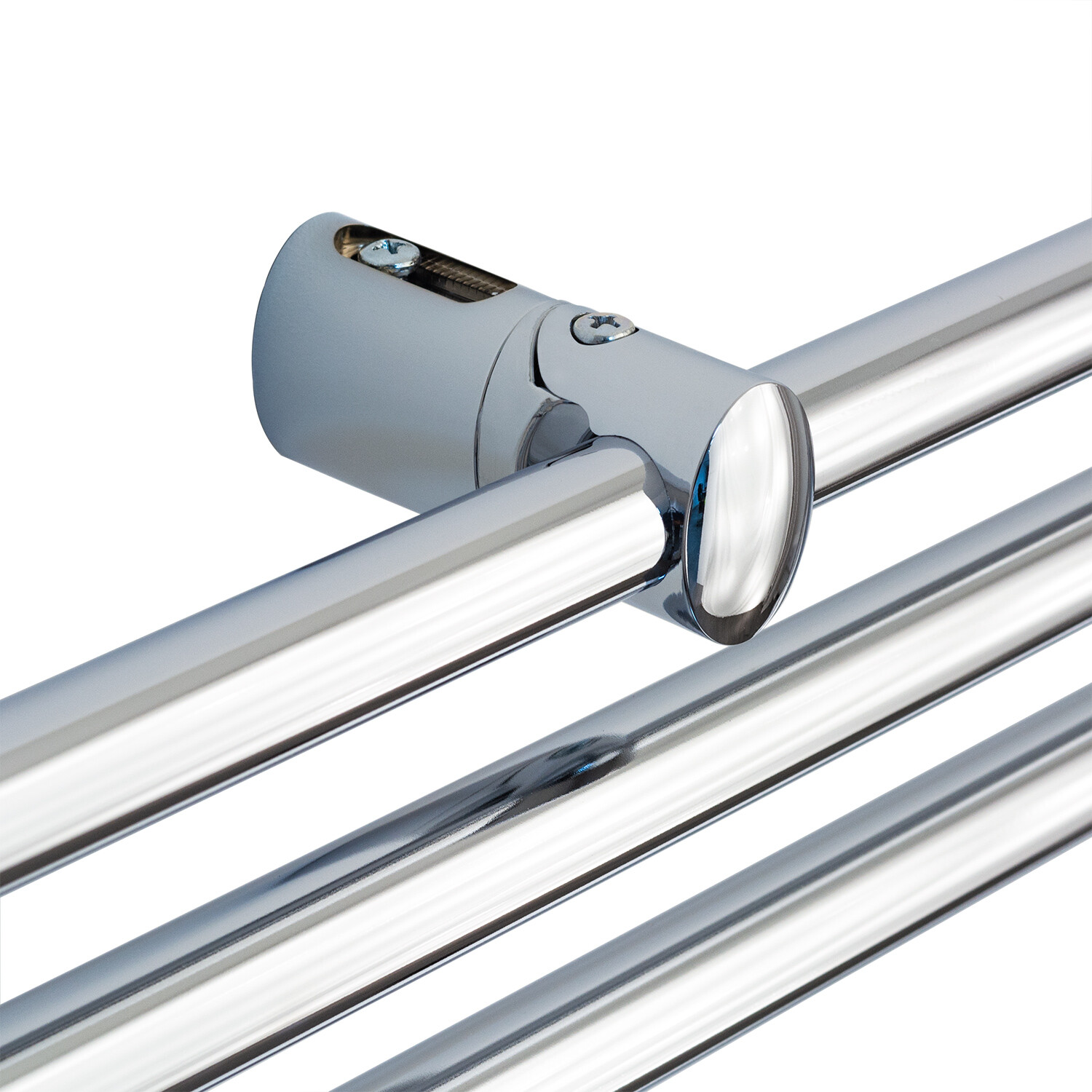 19, 22 or 25mm Chrome Clamp Brackets for Heated Towel Rail Radiators