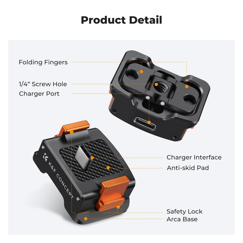 Charging Adapter Base for DJI OSMO Pocket 3 Quick Release Type-C Charging Stand
