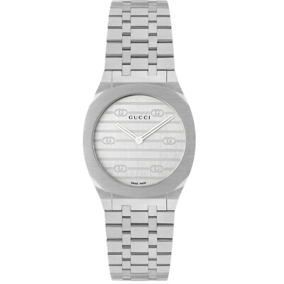 Pre-owned Tag Heuer Gucci Women's 25h Silver Dial Watch - Ya163501