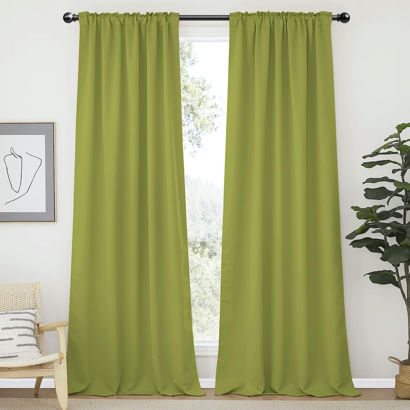 2 Pack Curtain Rod 48 to 84 inch, Adjustable 5/8 Diameter Decorative Drapery Rod