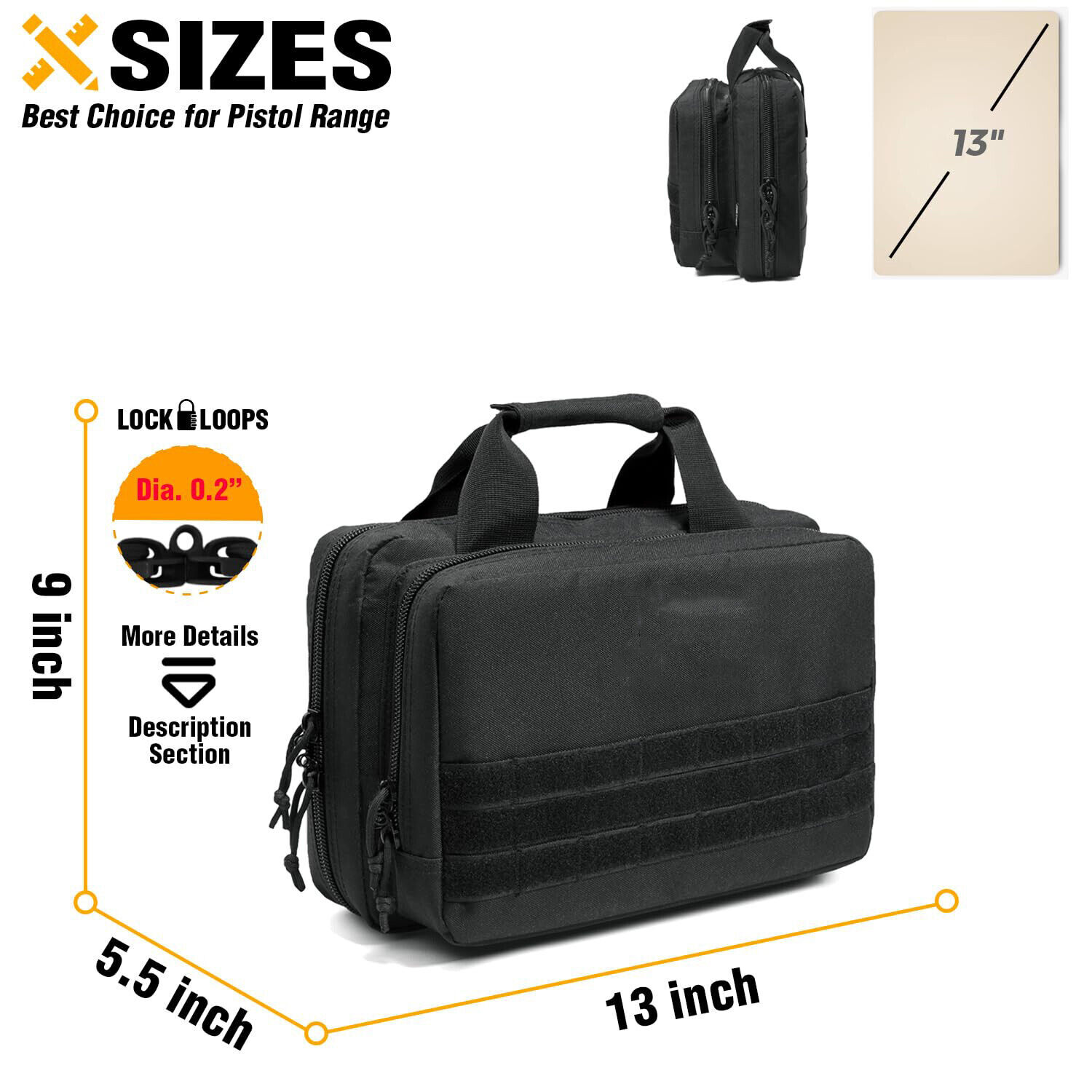 Outdoor Gun Holster Tactical Handbag Multifunctional Large Capacity Storage Bag