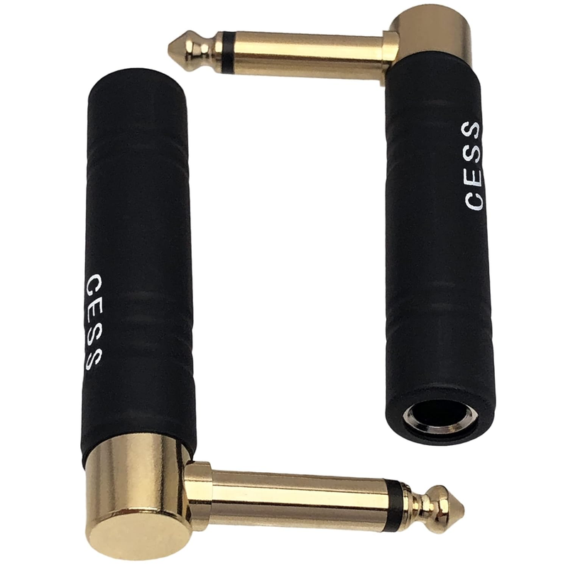 CNCESS CESS-190 Guitar Plug Adapter Right Angle 1/4 Inch TS Female to 1/4 Inch T
