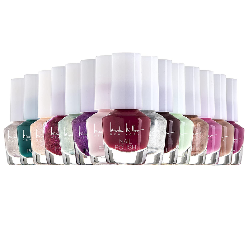 Nicole Miller MINI Nail Polish Set/Floral Collection /15 Metallic and Trendy Col