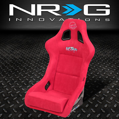 NRG INNOVATIONS FRP-302RD-ULTRA LARGE PRISMA ГОНОЧНОЕ СИДЕНЬЕ С ФИКСИРОВАННОЙ СПИНКОЙ, КРАСНОЕ