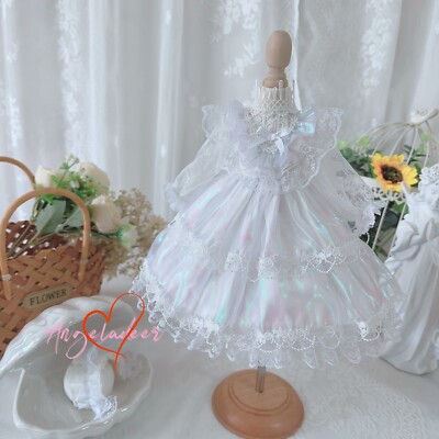 Blythe OB24 1/6 1/4 1/3 BJD Clothes Doll Outfit Laser White Dress + Headwear AOD