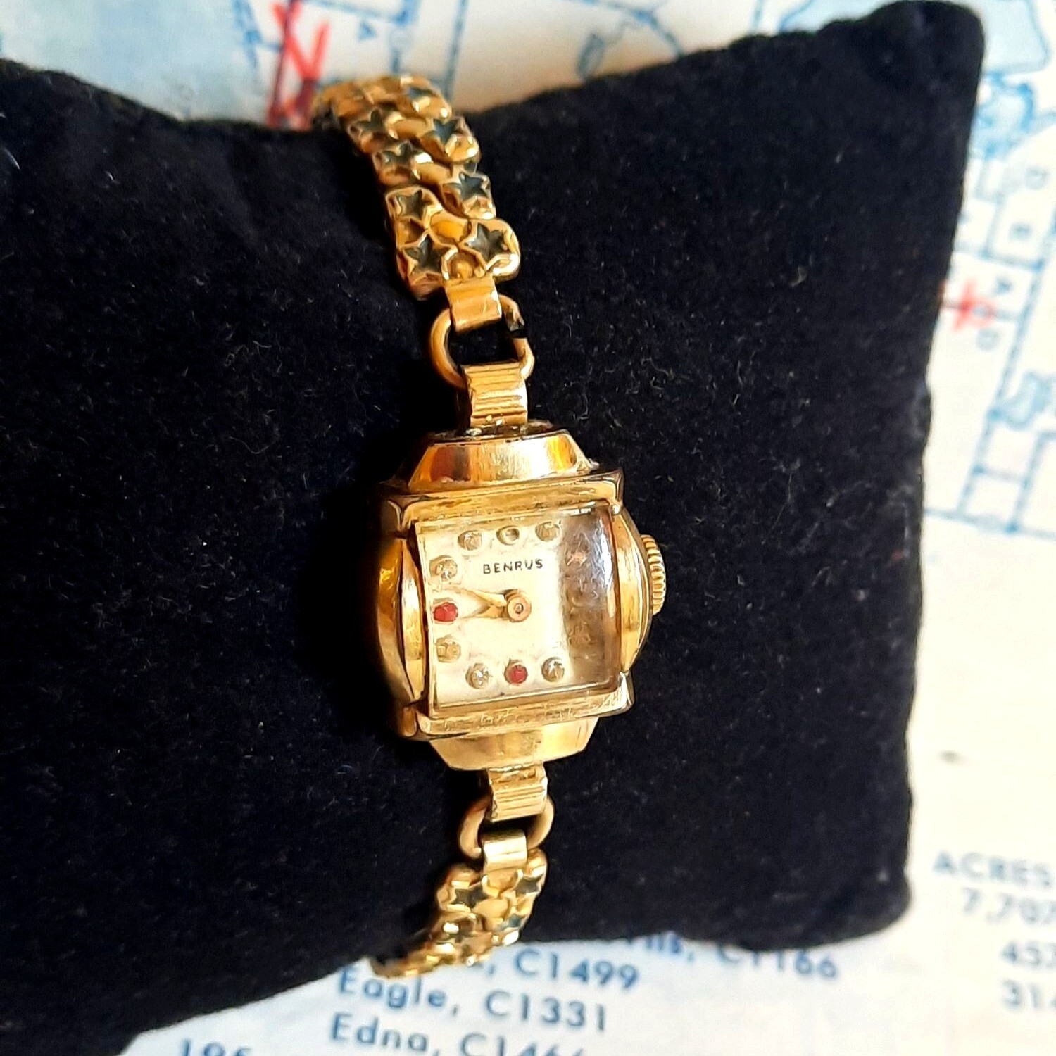 Estate Vintage Benrus 10K RGP Bezel Stainless Steel Back