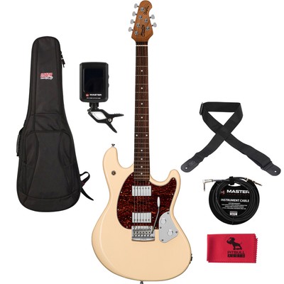 Sterling StingRay SR50 Guitar Buttermilk w/ Bag, Cable, Tuner, Strap, Cloth