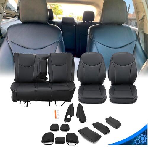 Новые черные чехлы на сиденья с полным комплектом чехлов на подлокотники для Toyota Prius 2010-2015
