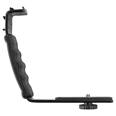 Opteka L-Shaped Metal Camera Bracket Rig Holder with Dual Cold Shoes