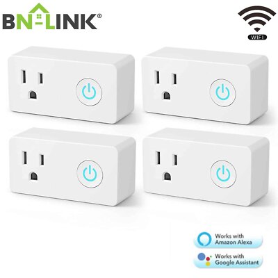 BN-LINK 4x Smart Heavy Duty Wi-Fi Plug Outlet Work with Alexa & Google Assistant