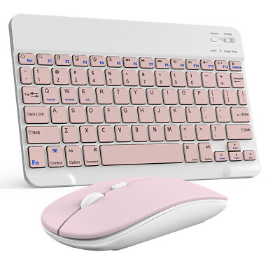 Wireless Bluetooth Keyboard and Mouse Set Rechargeable for iPad Laptop Mac PC