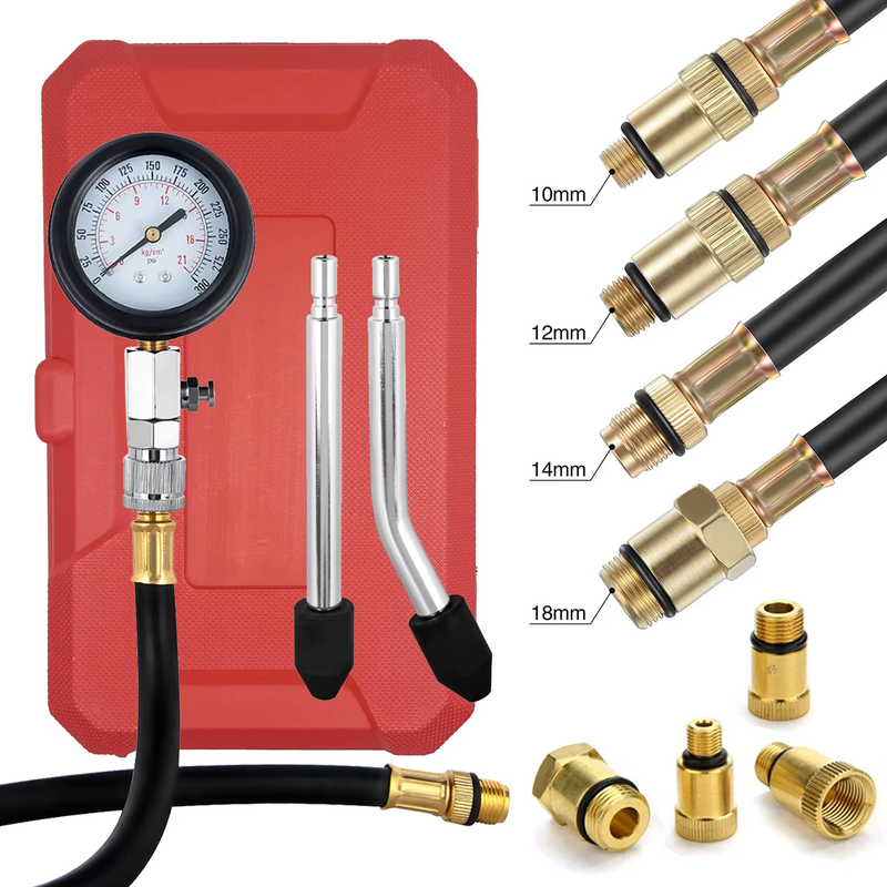 0-300 PSI Petrol Gas Engine Cylinder Pressure Gauge Automotive Tool for Motorcyc