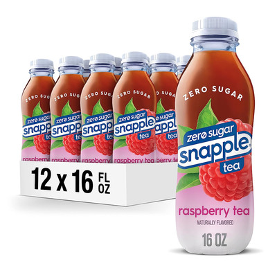 Zero Sugar Raspberry Tea, 16 Fl Oz Recycled Plastic Bottle, Pack of 12