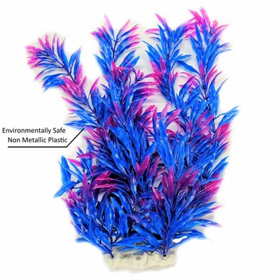 Otterly Pets Plastic Plants for Fish Tank Decorations Large Artificial Aquari...