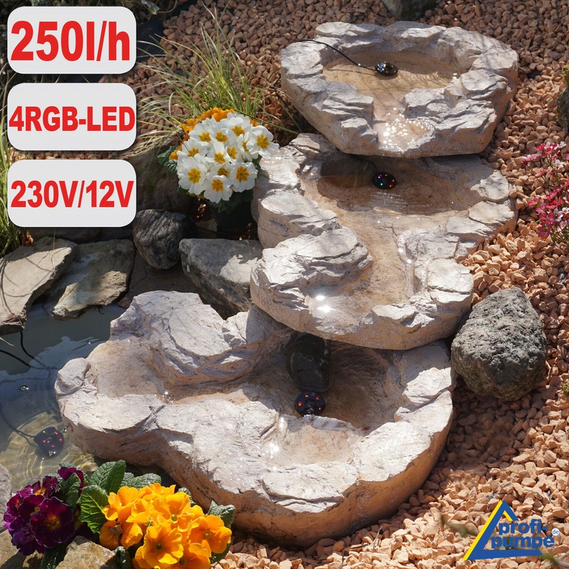 Bachlauf Wasserfall Gartenbrunnen Wasserspiel Schale Bachlaufschale  Teichpumpe 