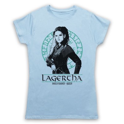 VIKINGS LAGERTHA SHIELD MAIDEN QUEEN NORSE SAGA TV MENS & WOMENS T-SHIRT