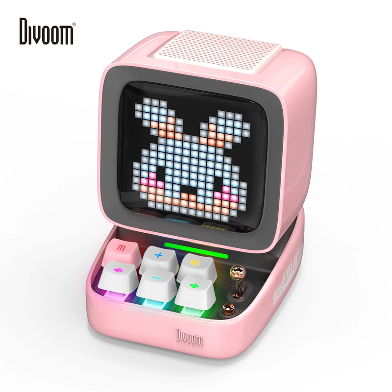 Ditoo-Pro Portable Bluetooth Speaker Retro Pixel Art Alarm Clock DIY LED Display
