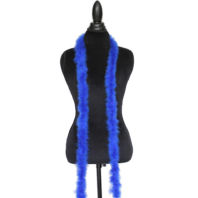 Royal Blue 15 Grams Marabou Feather Boa 6 Feet Long Crafting Sewing Trim