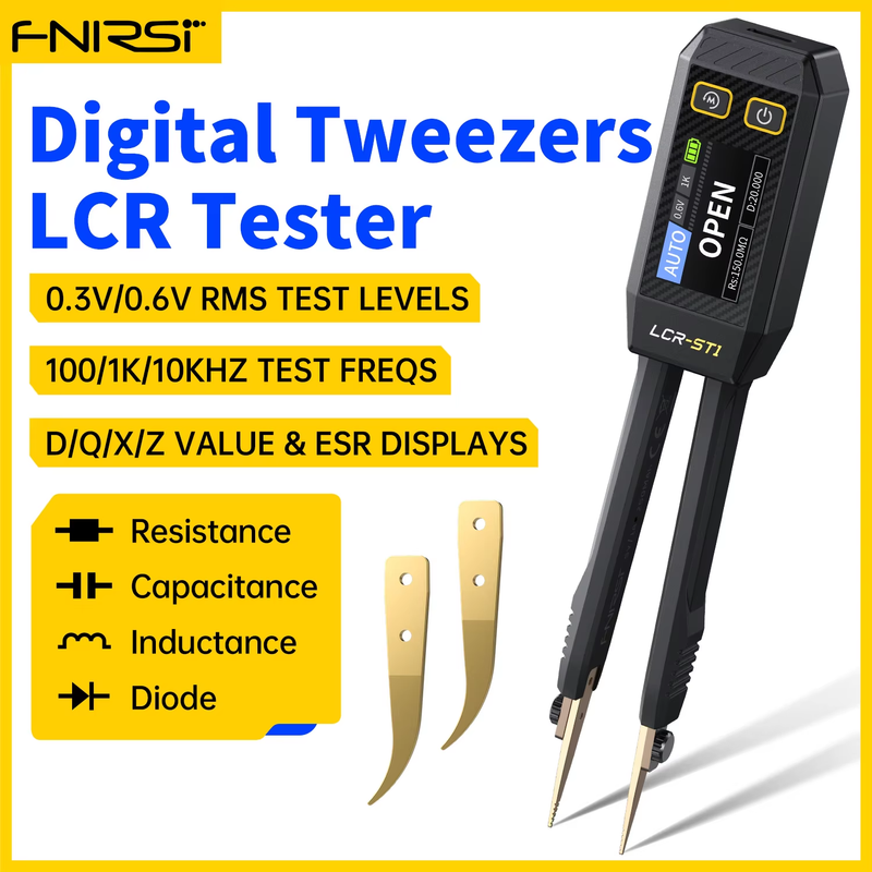 LCR-ST1 Mini Smart Tweezer LCR SMD ESR Tester Resistance Capacitance Inductance