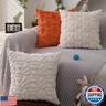 DFXSZ Easter Pillow Covers 18x18 inch Easter Decoration Orange Carrot Soft Plush Faux Fur Jacquard Throw Pillows for Bedroom Sofa Holiday Festivals Home Decor FHJ-11A18