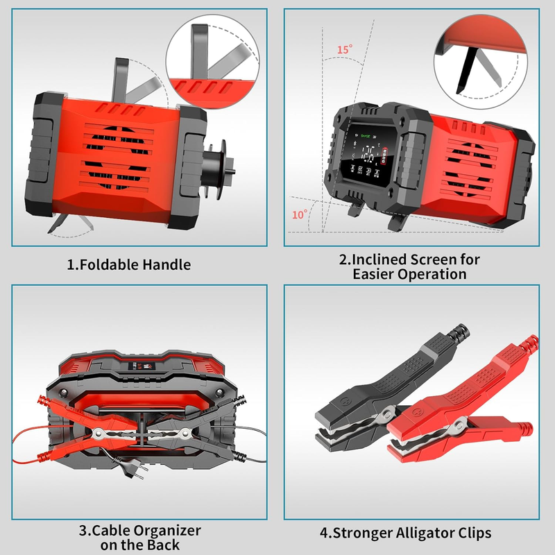 Battery Charger 20A 12V/24V LiFePO4 Lead Acid Fully Automatic Battery Maintainer