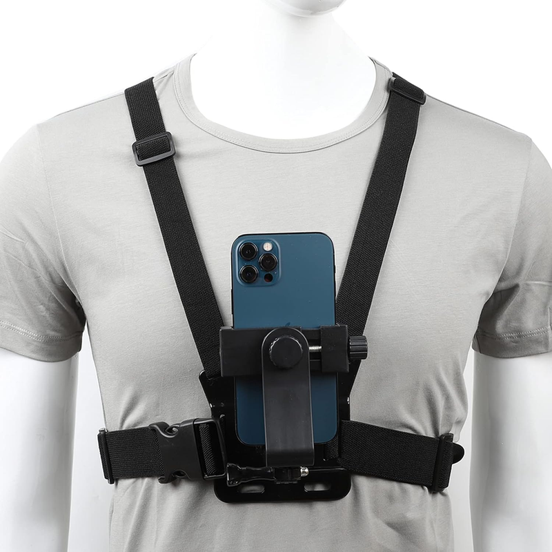 Mobile Phone Chest Strap Mount,Harness Strap Holder Universal Cell Phone Clip fo