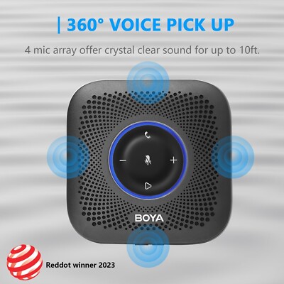 BOYA Bluetooth Speakerphone 360° Voice Pickup Noise Reduction Conference Zoom