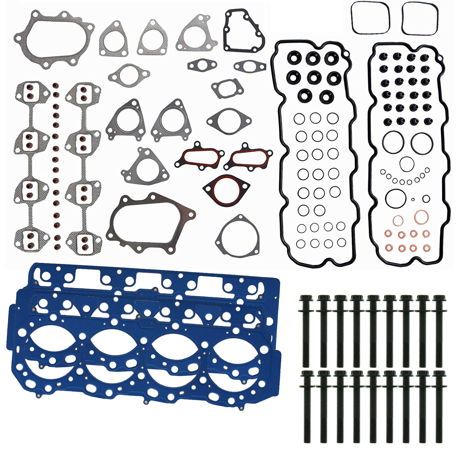 MLS Head Gasket Set w/ Head Bolts for Chevrolet Duramax Diesel LB7 6.6L