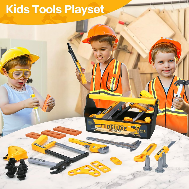 Zealous Kids Tool Set for Boys,Toddler Tool Set with Kids Tool Box & Electronic