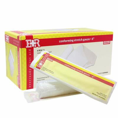 EVER READY STERILE CONFORMING GAUZE ROLL BANDAGE 6'' - BOX OF 6