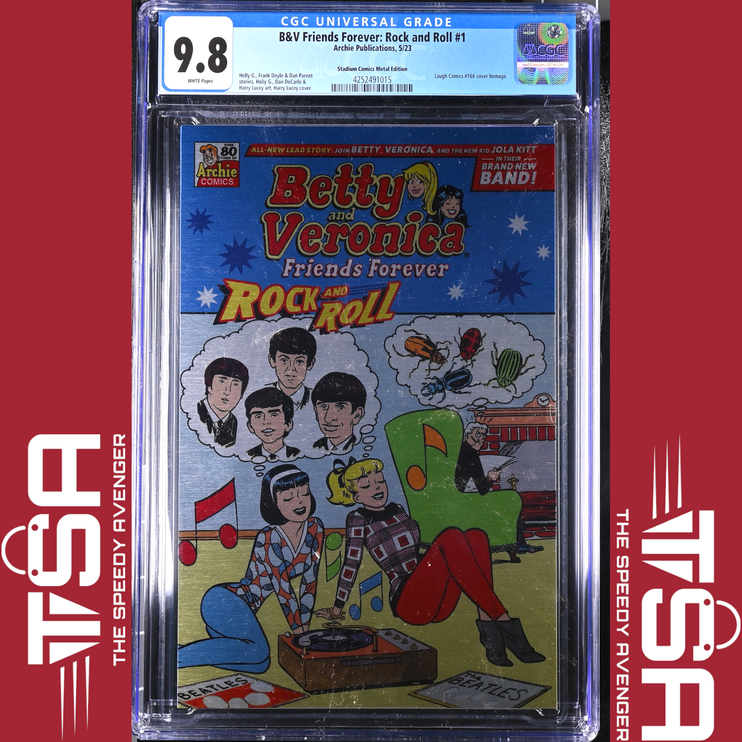 BETTY AND VERONICA FRIENDS FOREVER ROCK AND ROLL CGC 9.8 METAL LTD 50 BEATLES