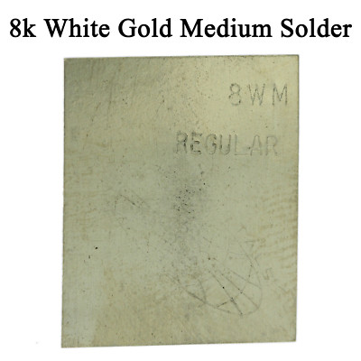 8K White Gold Medium Regular Solder One Gram Plate For Jewelry Repair Soldering