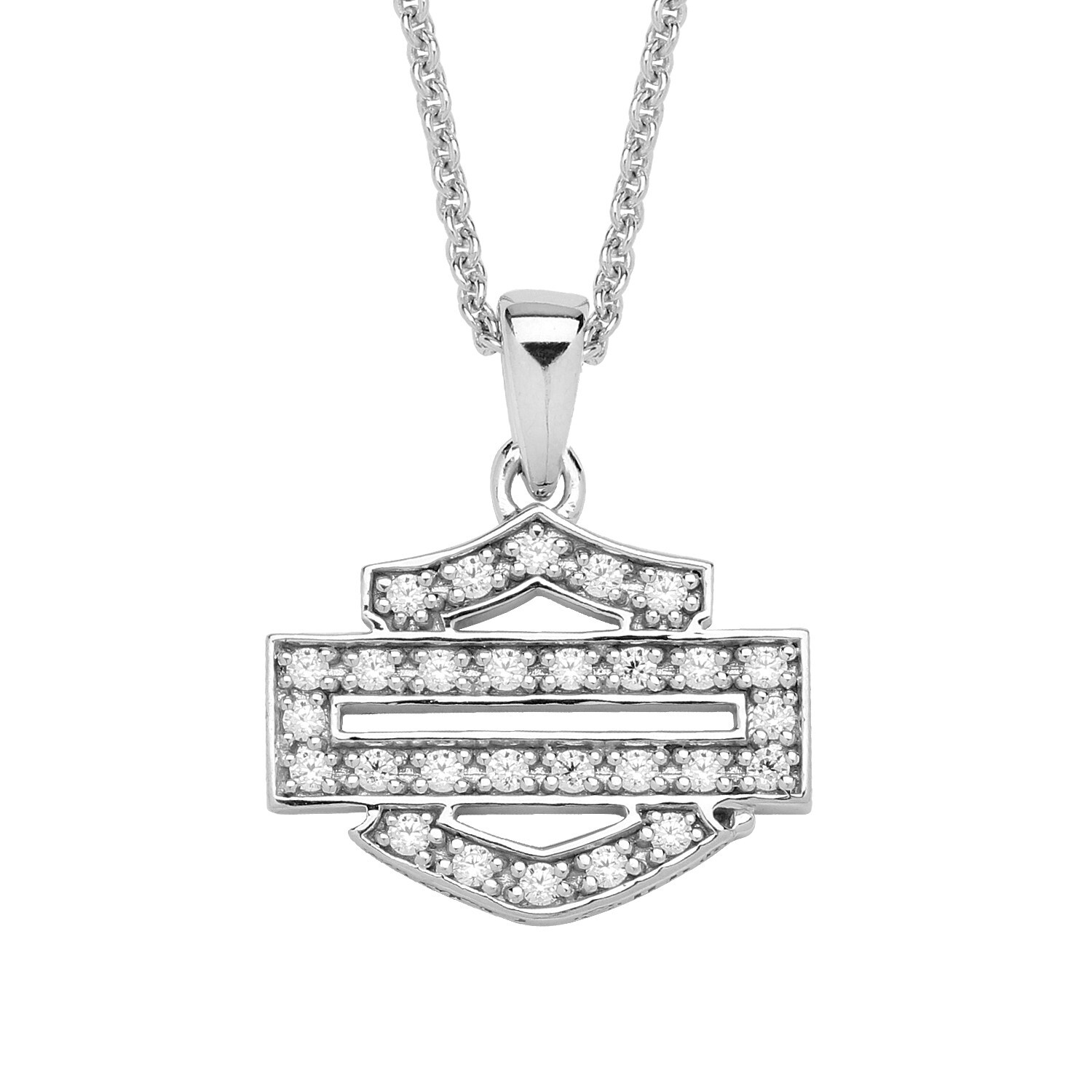 Ladies Harley Davidson ® Open Bling Logo Pendant by Mod 222