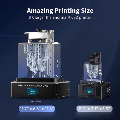 ANYCUBIC Photon 7K M3 Max Large 3D Printer 4.3" Screen Huge Size 300x298x164mm
