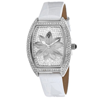 Pre-owned Christian Van Sant Women's Lotus White Dial Watch - Cv4851