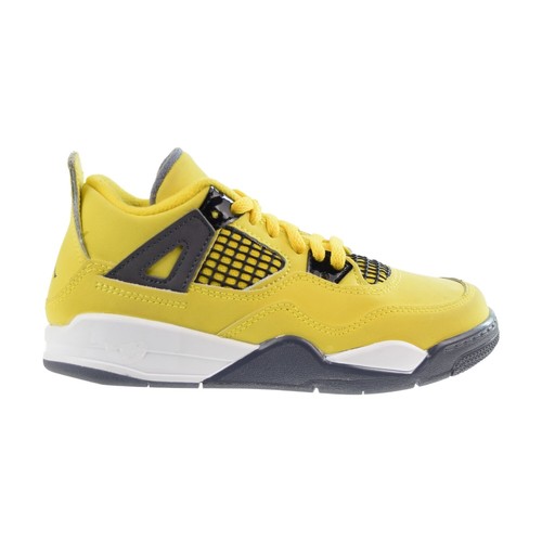 Детская обувь Jordan 4 Retro (PS) Lightning желто-белая BQ7669-700