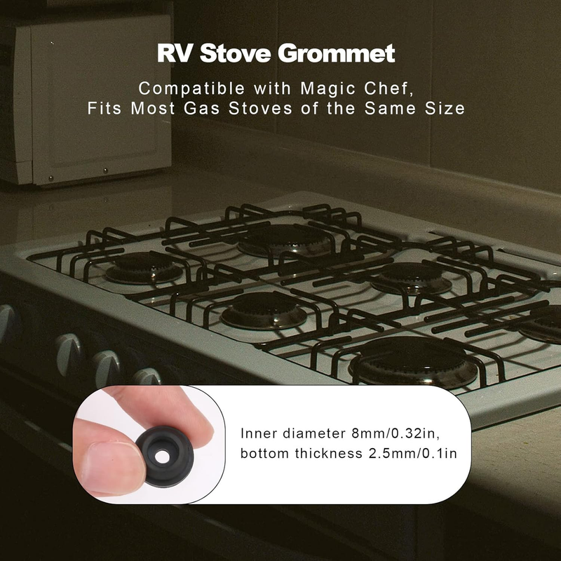 8pcs RV Stove Top Grommets, RV Stove Grommet Kit for Magic Chef and for Atwood S