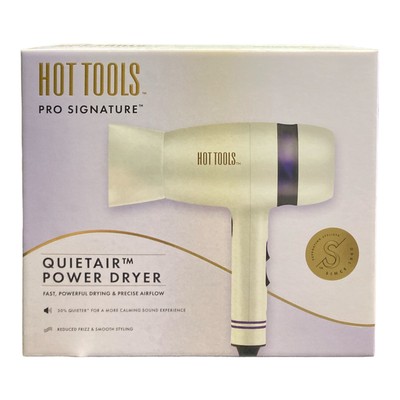 Фен для сушки волос Hot Tools Pro Signature Quietair мощностью 1875 Вт, 6-футовый шнур, уменьшает завивание