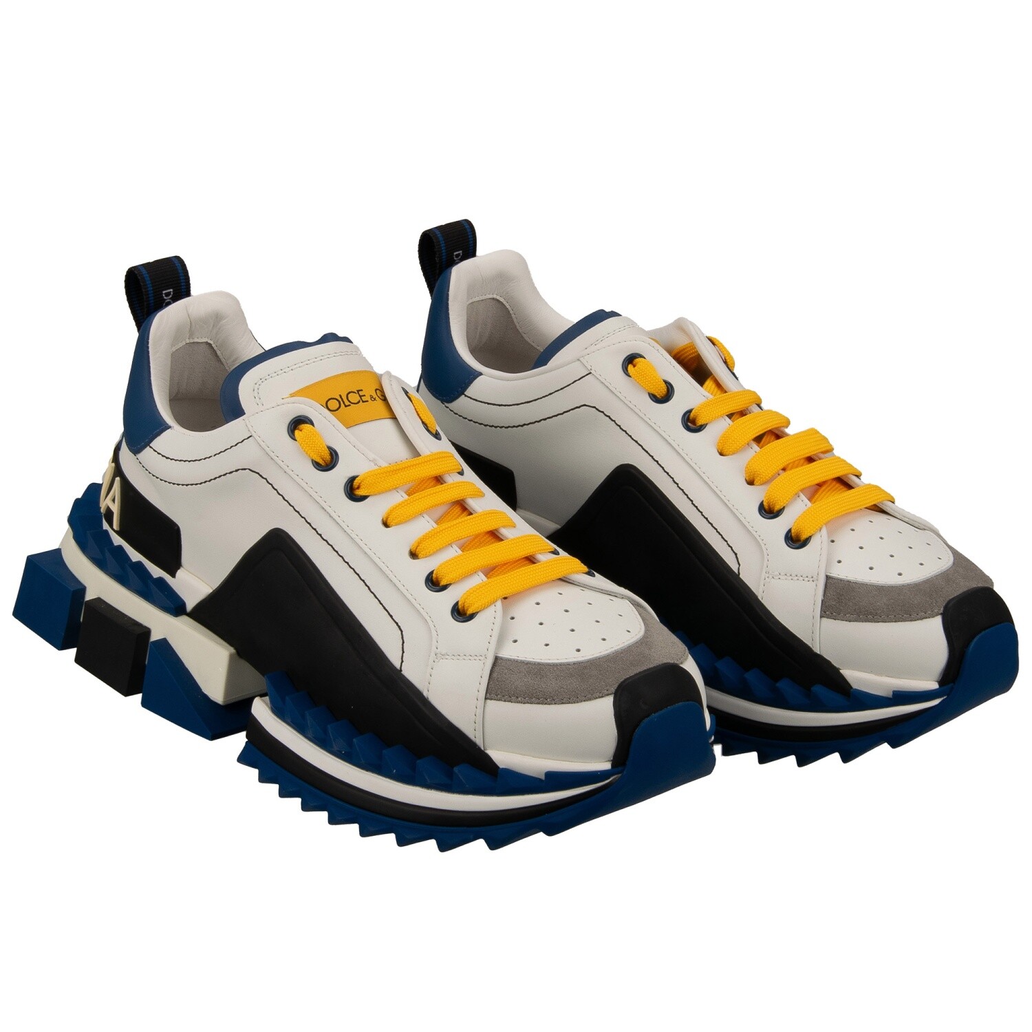 DOLCE & GABBANA Leather Low-Top Sneaker Shoes SUPER KING DOLCE & GABBANA Leather Low-Top Sneaker Shoes SUPER KING