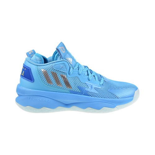 Adidas Dame 8 J Big Kids' Shoes Signal Cyan/Silver Metallic