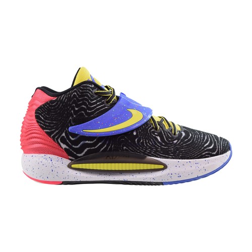 Мужские кроссовки Nike KD 14 Pop Art черно-бело-желтые Strike CW3935-004