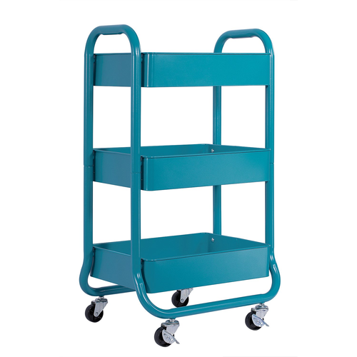 DESIGNA Metal Rolling Storage Cart 3 Tiers Utility Mobile Organization Cart with