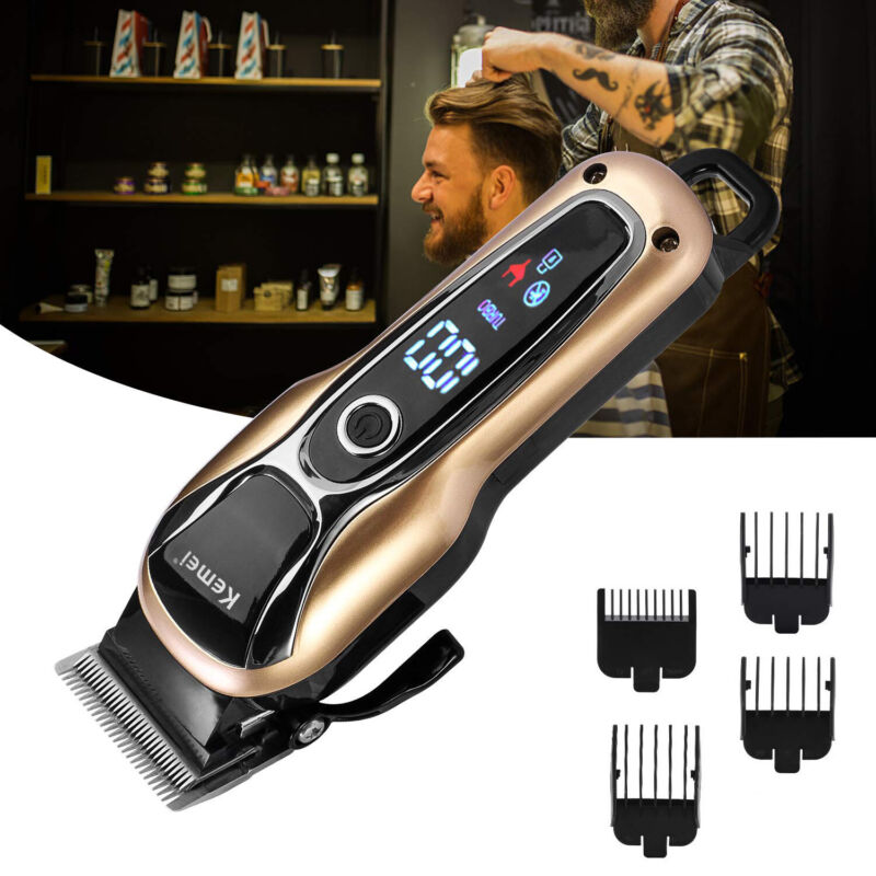 Kemei Professional Hair Clippers Trimmer Kit Men Cutting Machine Barber Salon US