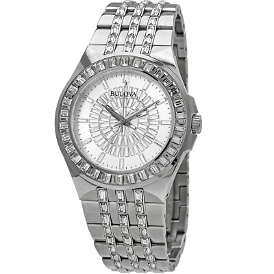 Pre-owned Bulova Men's Phantom Silver Dial Watch - 96a236