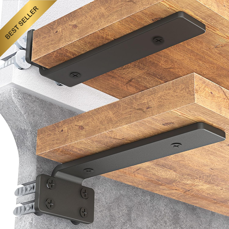 Shelf Bracket, Heavy Duty Floating Shelf Brackets 6 Inch Long, 6 Pack Brackets f