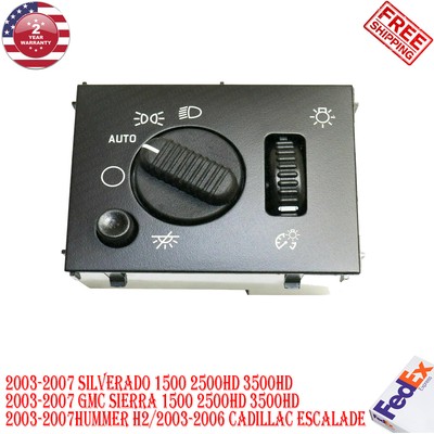Headlight Dimmer Switch Control For 2003-2007 Chevy GMC Cadillac Hummer